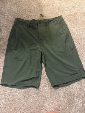 Patagonia Olive Green Men's Hybrid Shorts